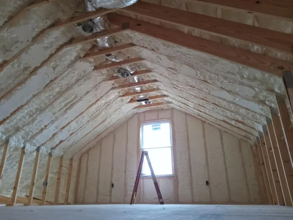 Spray foam roofing application for Crawl Space Insulation project in Old Bridge